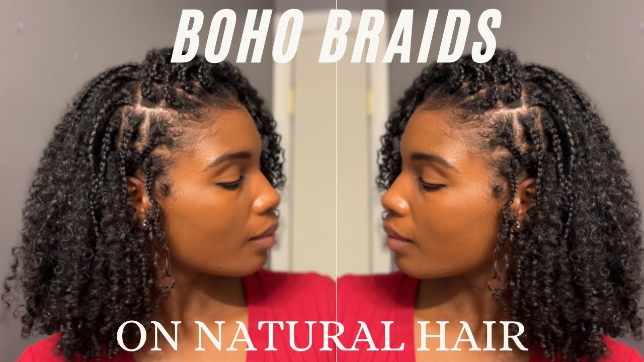 Easy Boho Braids Tutorial for Natural Hair | Just ONE Product!