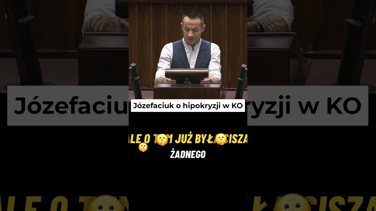J&oacute;zefaciuk UDERZA w byłych koleg&oacute;w z KO #shorts