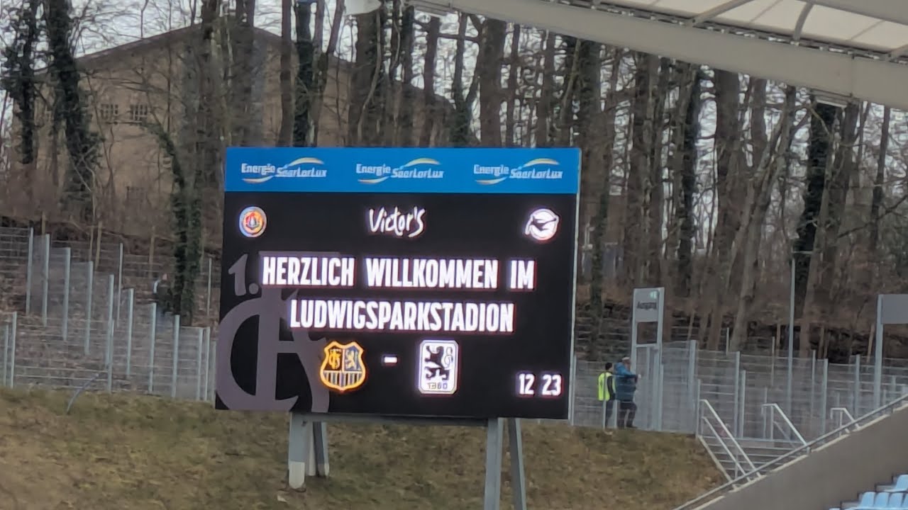 🔵⚫ Choreo & Lautstarker Support 📢 | 🏟️ 3.Liga | ⚽ 1.FC Saarbrücken - TSV 1860 München #groundhopping