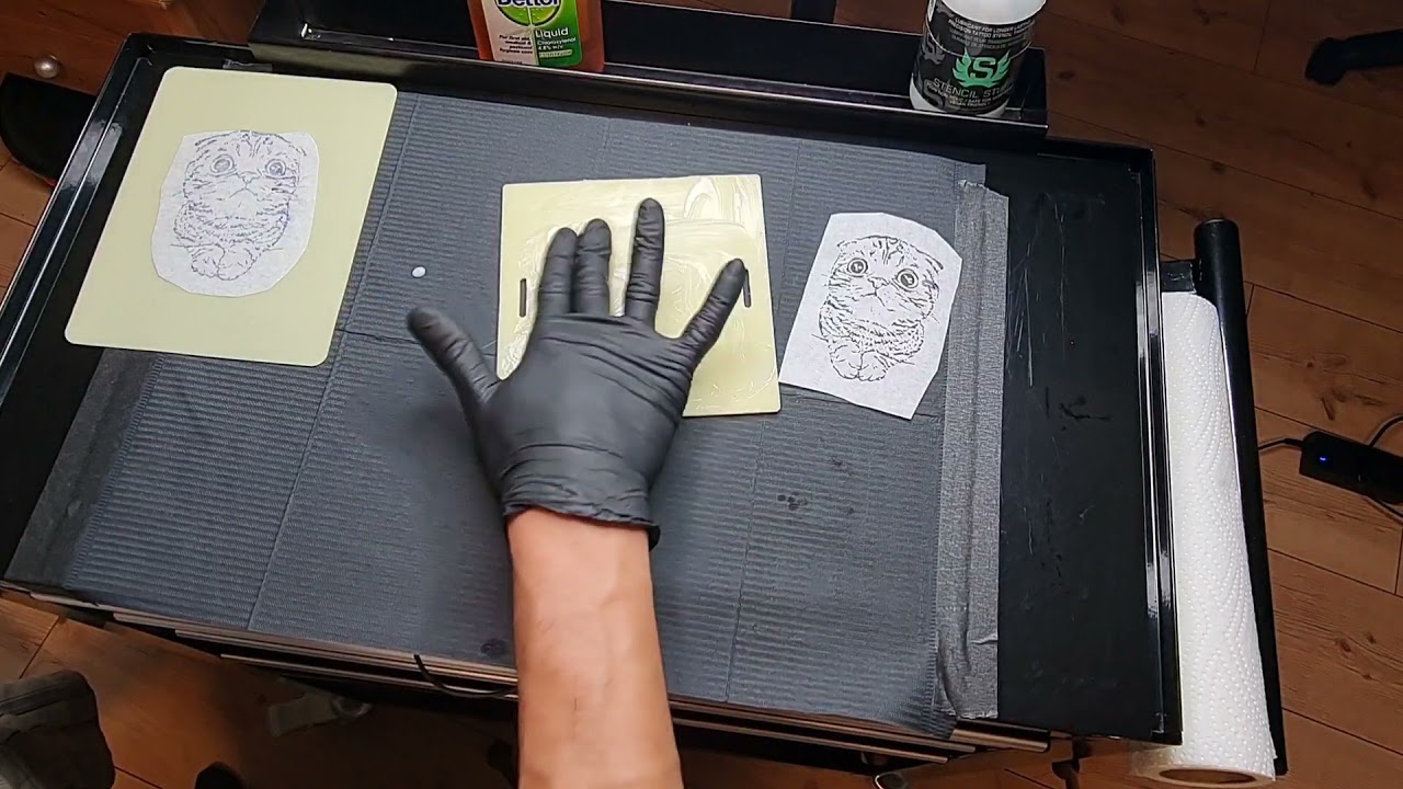Stencil Stuff vs Dettol- tattoo fake skin