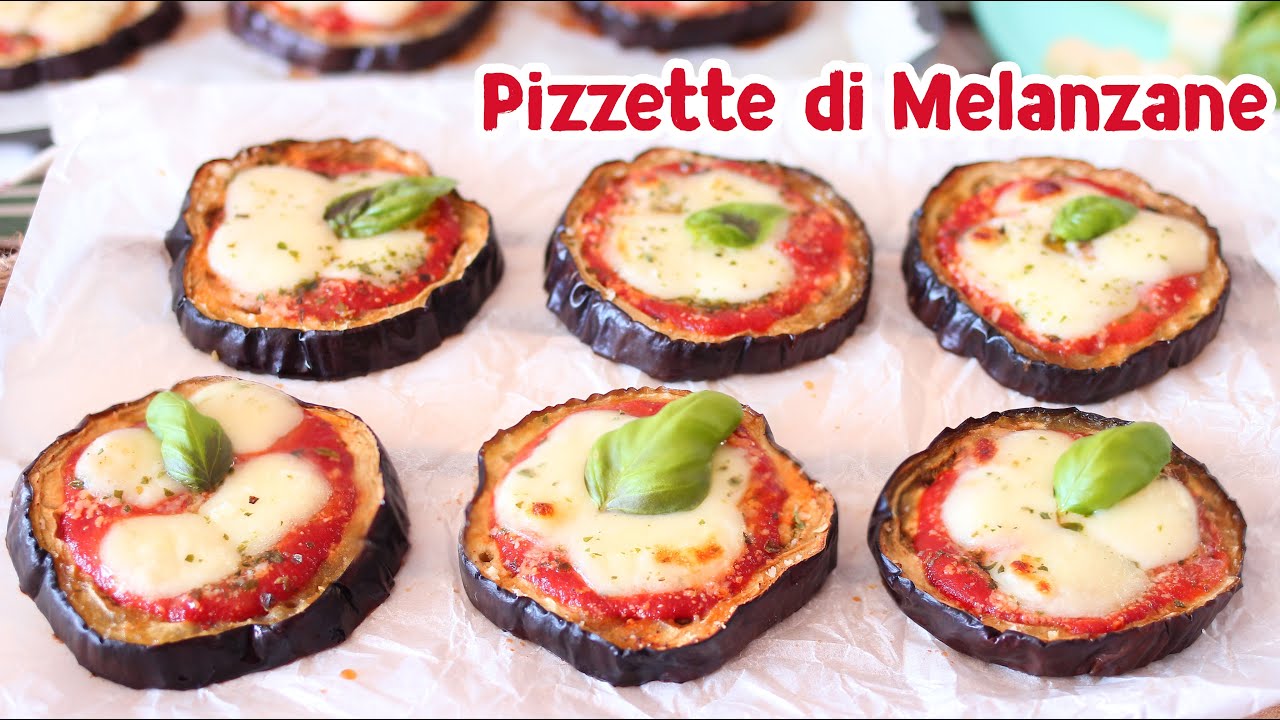 MELANZANE AL FORNO Saporite e Facili - Ricetta Facile - PIZZETTE DI MELANZANE
