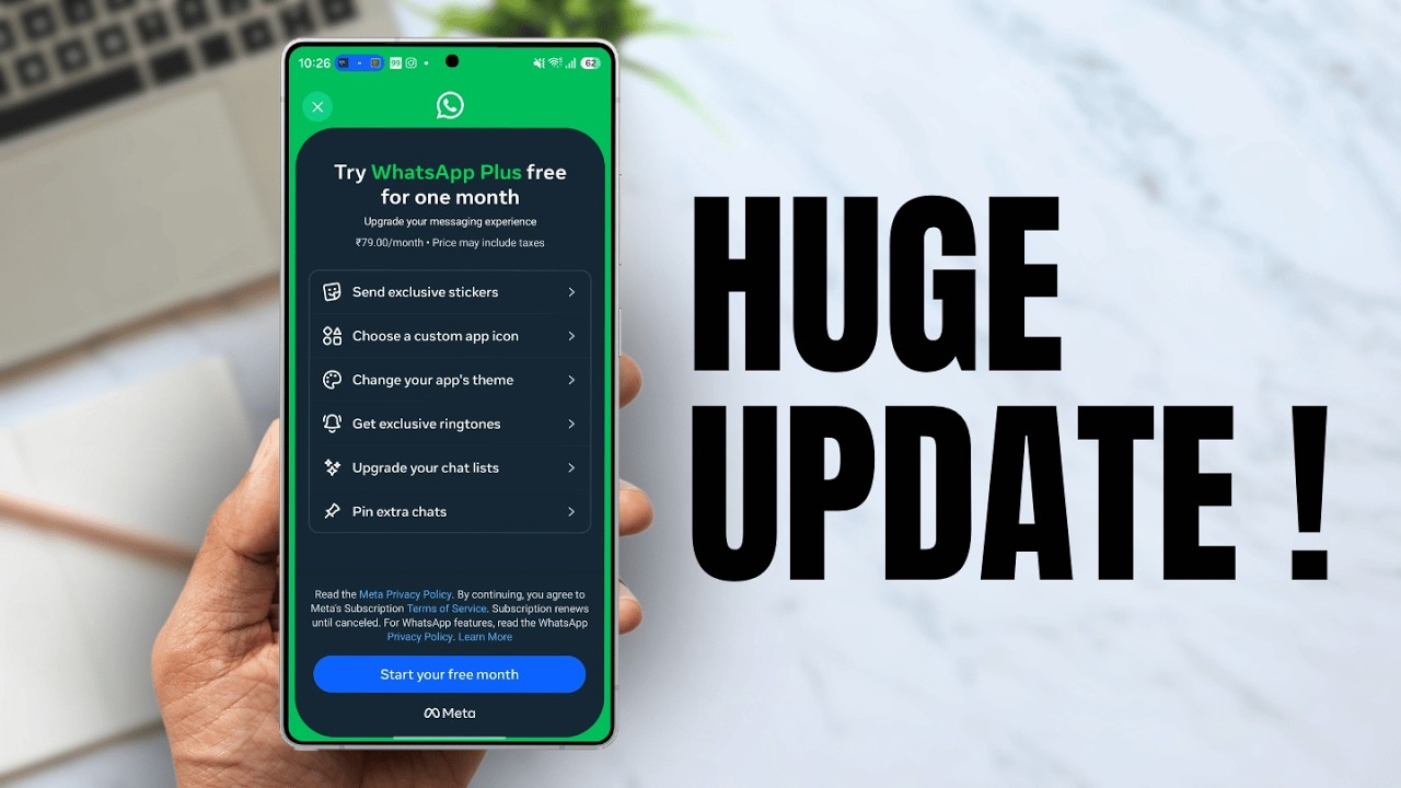 Massive Update Brings FREE WhatsAPP PLUS Subscription !