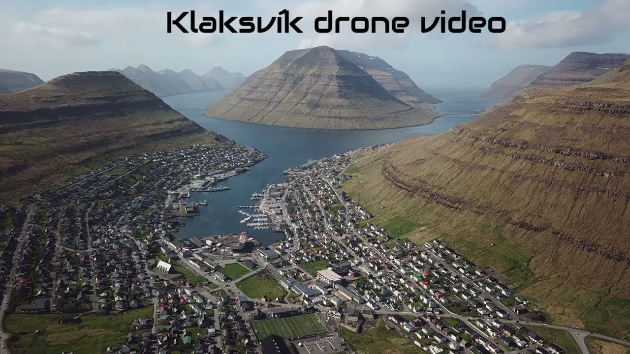 Klaksvík 4K drone footage
