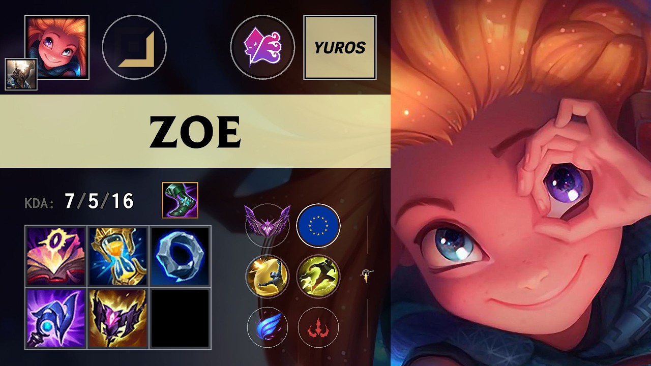 (ZPR Yuros) Zoe Carry vs Sylas - EUW Master Patch 26.14