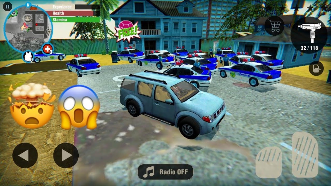 Real Gangster Crime / 5Stars Wanted Level / Police Cars Infront My Door Step & 1v1 Helicopter! [iOS]