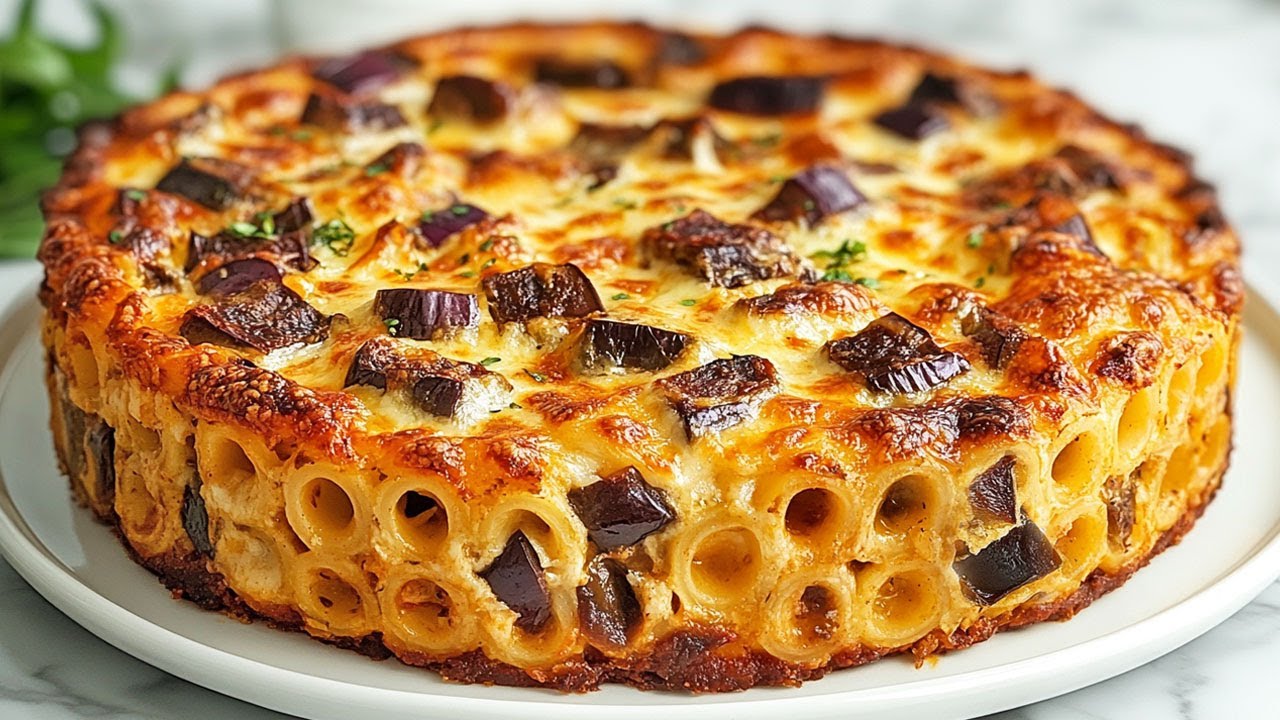 Die Aubergine, die alle verrückt macht! Das beste Auberginenrezept! Gebackene Nudeln mit Auberginen