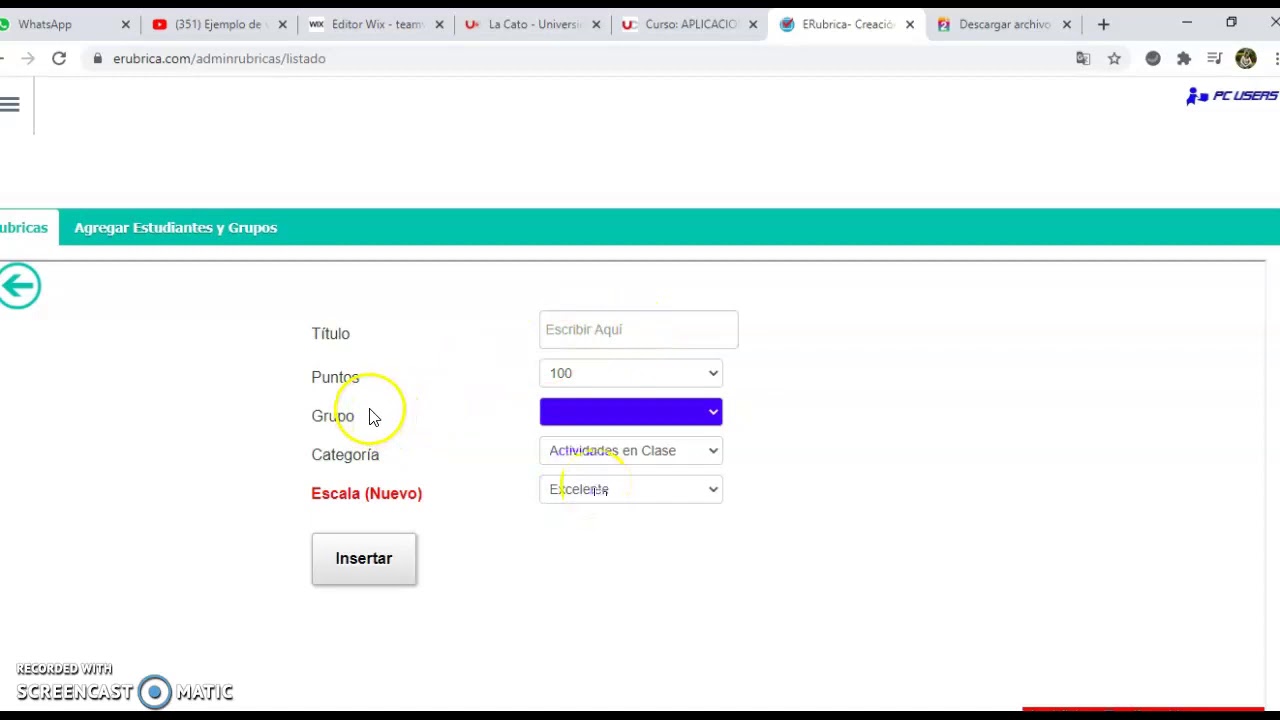 Tutorial Erubrica