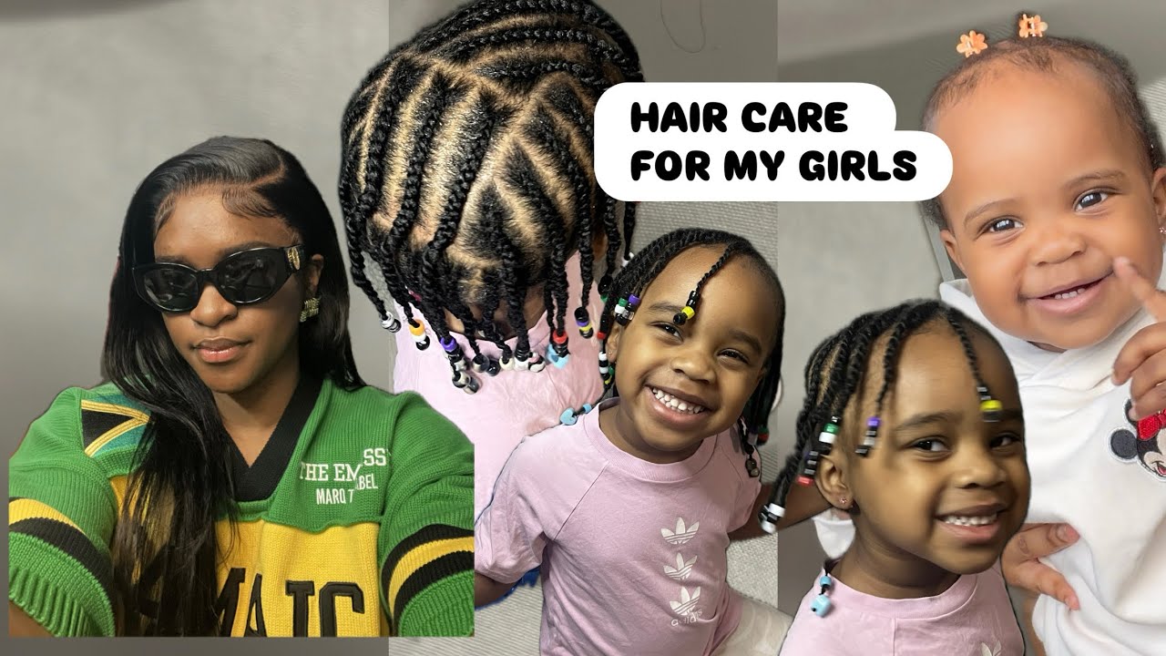 HAIRCARE FOR MY GIRLS| KIDS NATURAL HAIR HAIRSTYLE #kidshairstyle #naturalhairstyling #girlmom #mom 