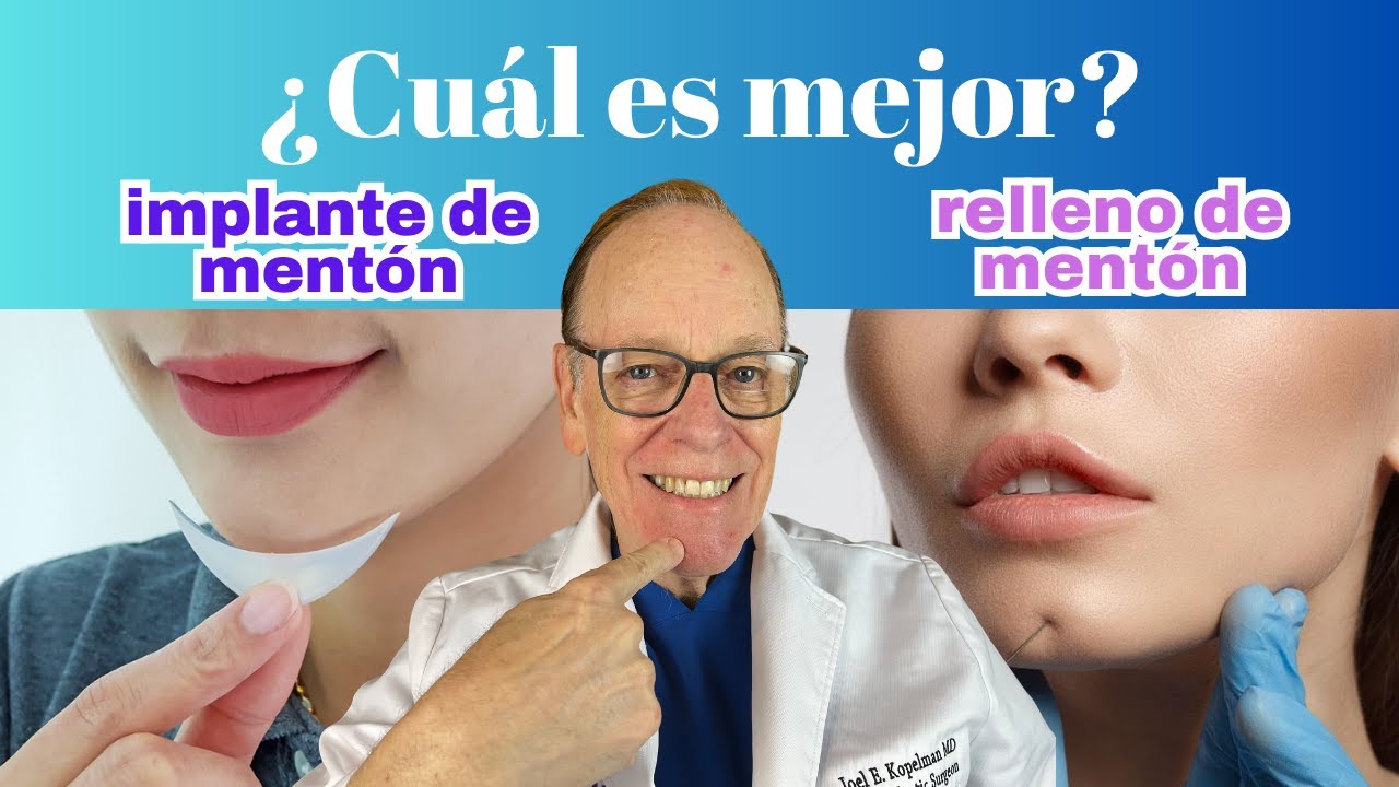 implante de mentón versus relleno de mentón