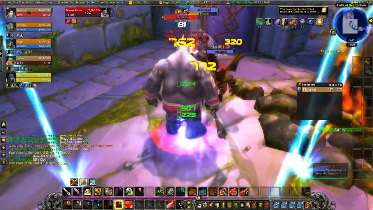 MOP - Level 46 - Tanking Dire Maul (North - Common Grounds)