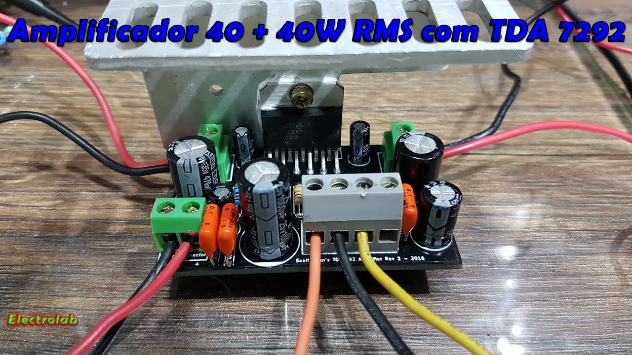 Amplificador de áudio 40 + 40W 