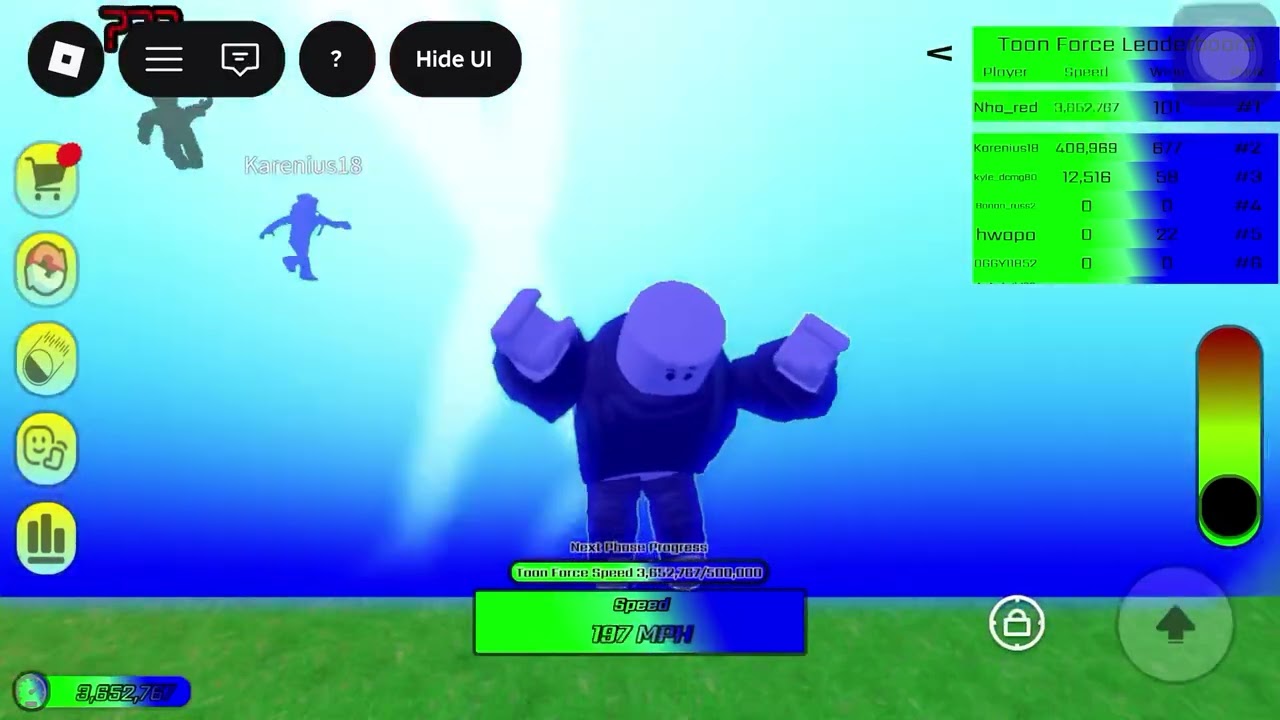 Show all phase on toon force in roblox egor