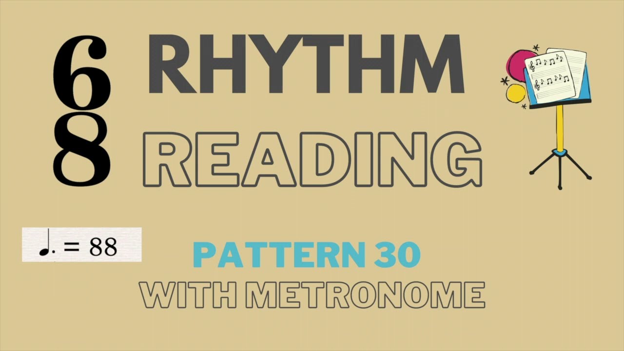 🎵EASY 6/8 rhythm reading exercise at 88bpm! 🥁🎵