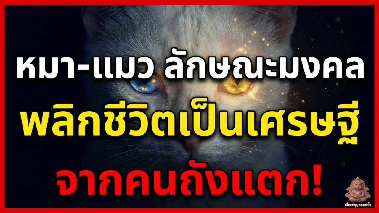 เลี้ยงดีๆ มีแต่รวย! หมา-แมว ลักษณะมงคลอย่าไล่เด็ดขาด พลิกชีวิตจากถังแตกเป็นเศรษฐี