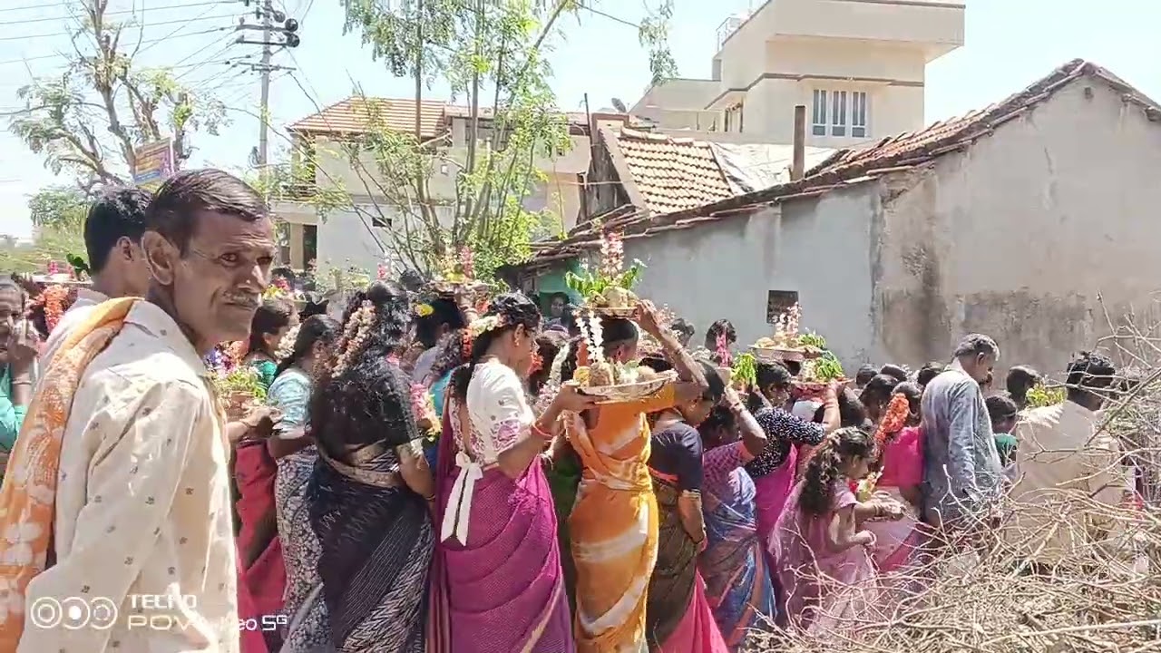 ಶ್ರೀರಂಗಪಟ್ಟಣ ತಾಲೂಕು  ರೈತರ ಊರು ತಡಗವಾಡಿ ಗ್ರಾಮದಲ್ಲಿ ಮಾರಿ ಹಬ್ಬ ಮೆರವಣಿಗೆ ಹಾಗೂ ತಂಬಿಟ್ಟಿನ ಮೆರವಣಿಗೆ ಭಾಗ.1