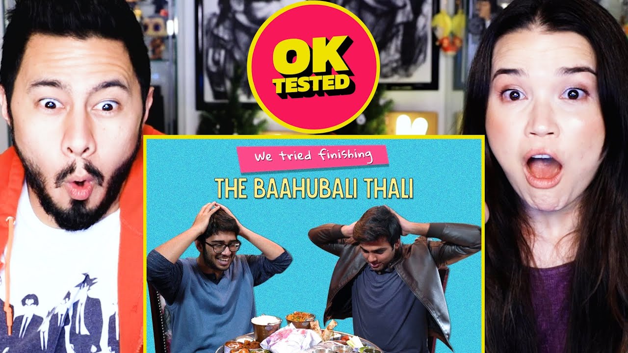 OK TESTED | THE BAAHUBALI THALI | Reaction by Jaby Koay & Achara Kirk!