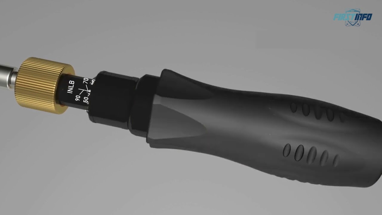FIRSTINFO H5188 Torque Limited Screwdriver 10 - 90 in-lbs - 1/4 Inch Hex Quick Release Bit Holder