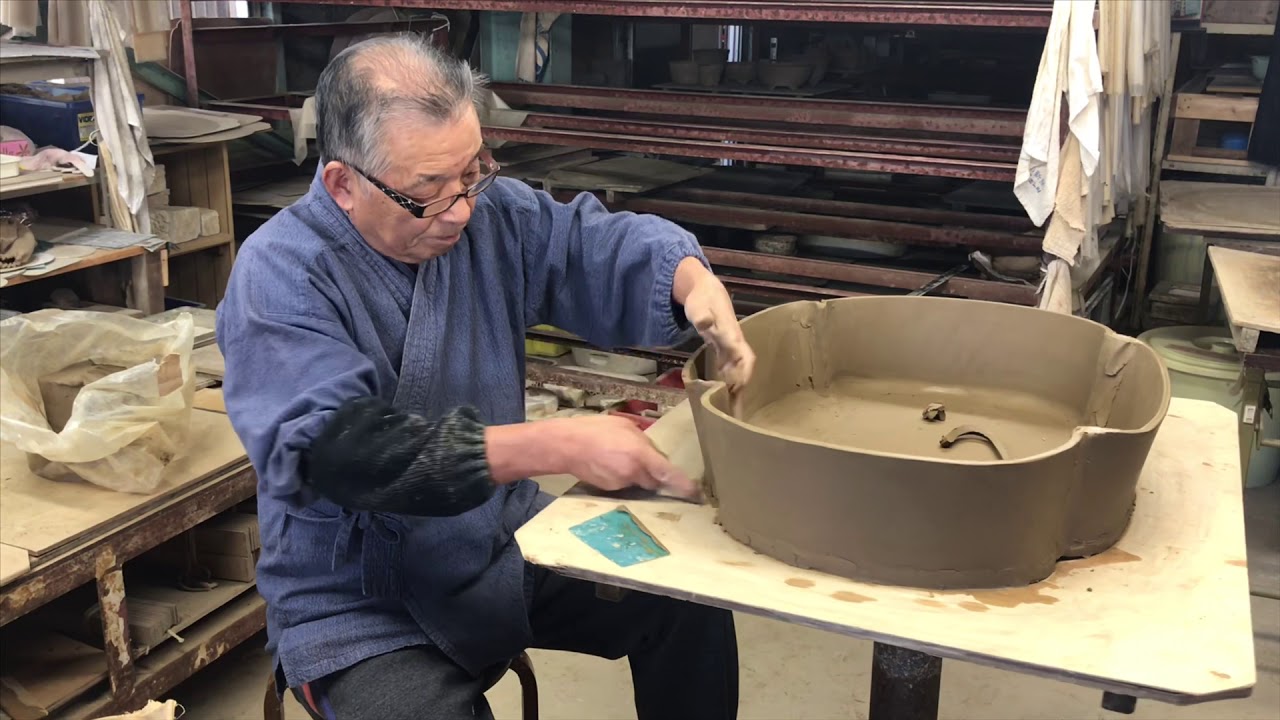 中野行山 盆栽鉢の作り方 nakanogyozan how to make ''TATARAZUKURI''