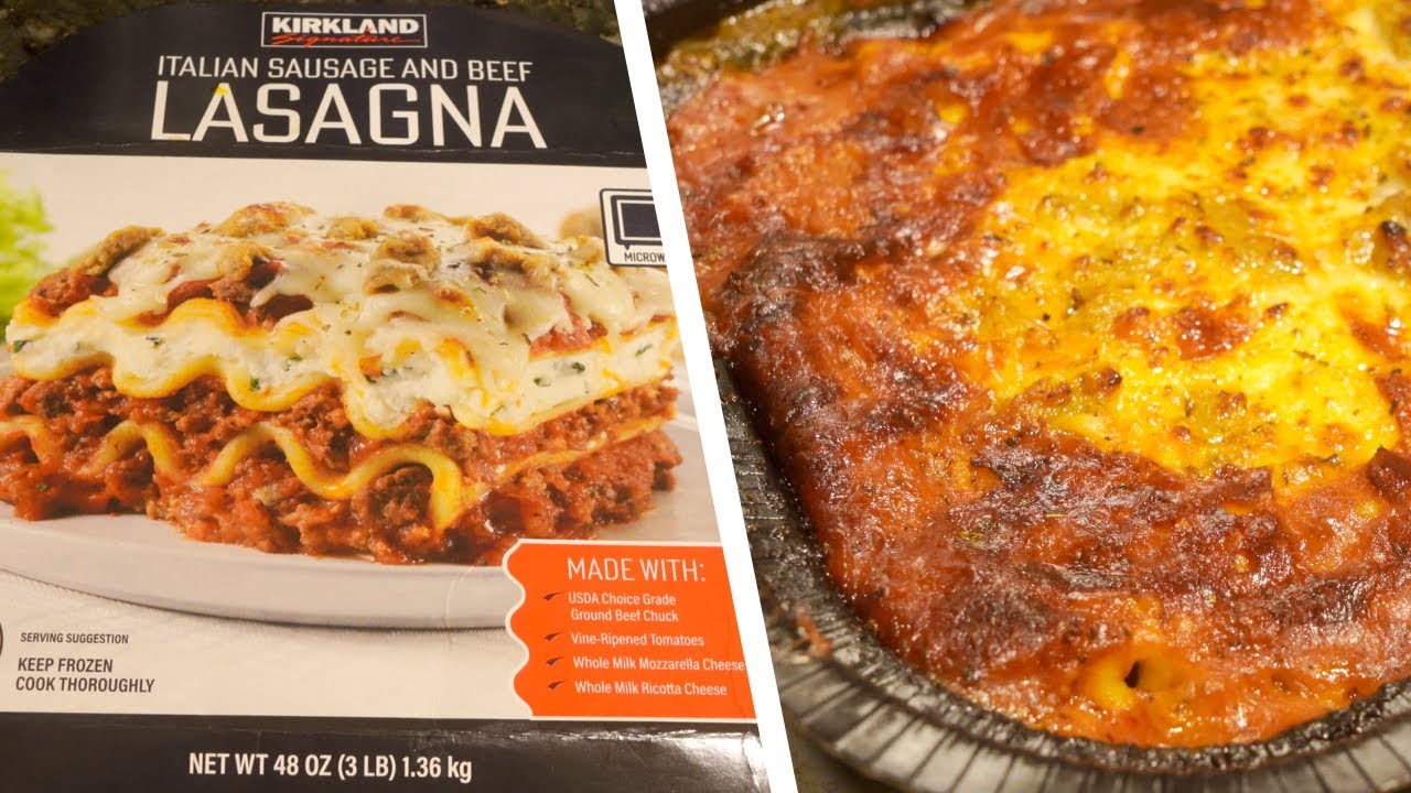 🍝 Costco Kirkland Italian Sausage & Beef Lasagna Taste Test 🤌 [ASMR]