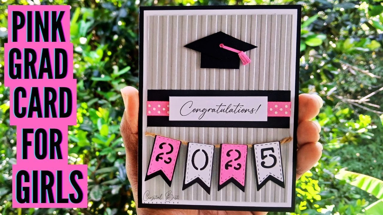 Pink Grad Card 🩷 | Handmade Graduation gift | Card Making Tutorial