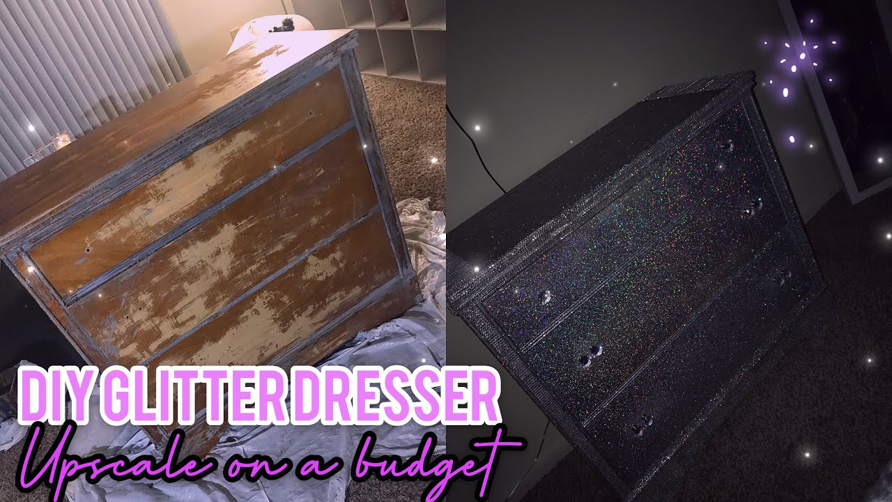 DIY LUXRY GLITTER DRESSER| UPSCALE ON A BUDGET| EP4