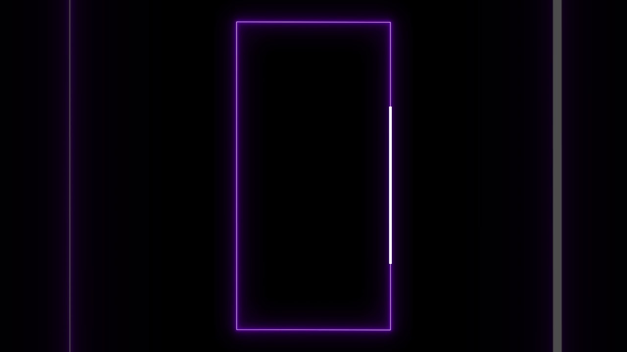 Glowing frame black screen | Neon light border | Frame template video background