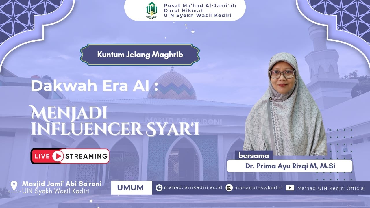 KULTUM JELANG MAGHRIB [Dakwah Era AI] Bersama Dr. Prima Ayu Rizqi, M.Si (05 Maret 2026)
