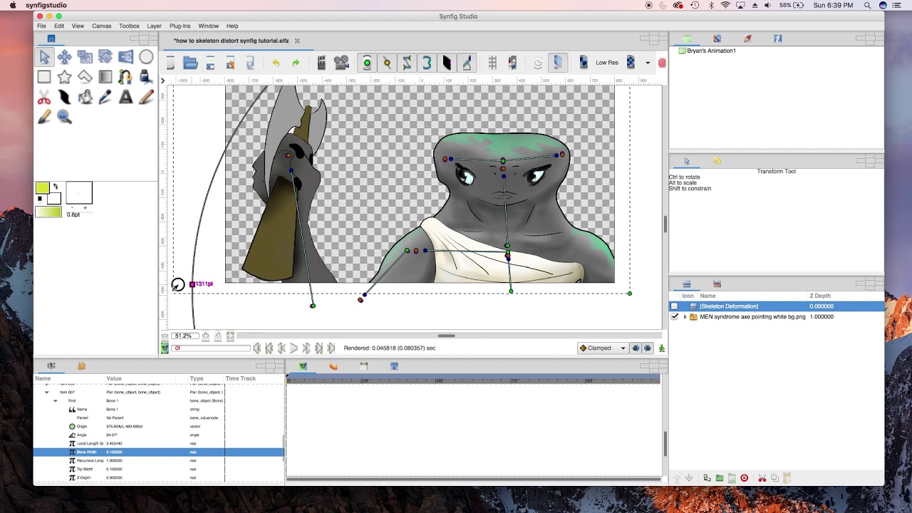 How to animate with bones: Easy Synfig tutorial!