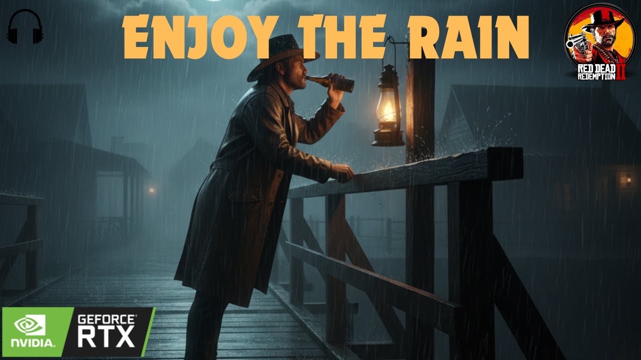 Relaxing and Drinking Beer in the Heavy Rain with Arthur | Red Dead Redemption 2