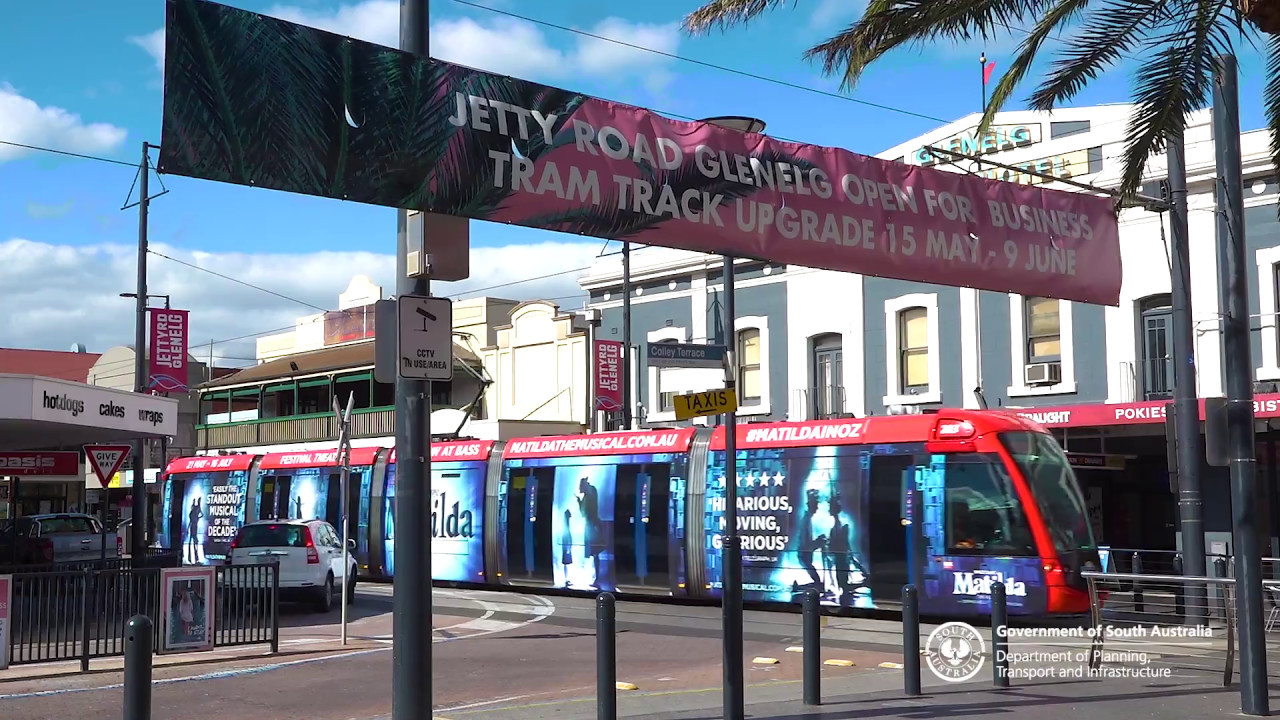 Jetty Road Tram Line Construction