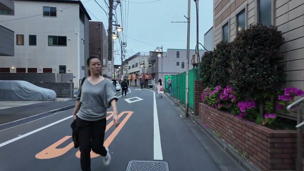 [4K] 도쿄의 조용한 주거지 이타바시의 주말 저녁 풍경