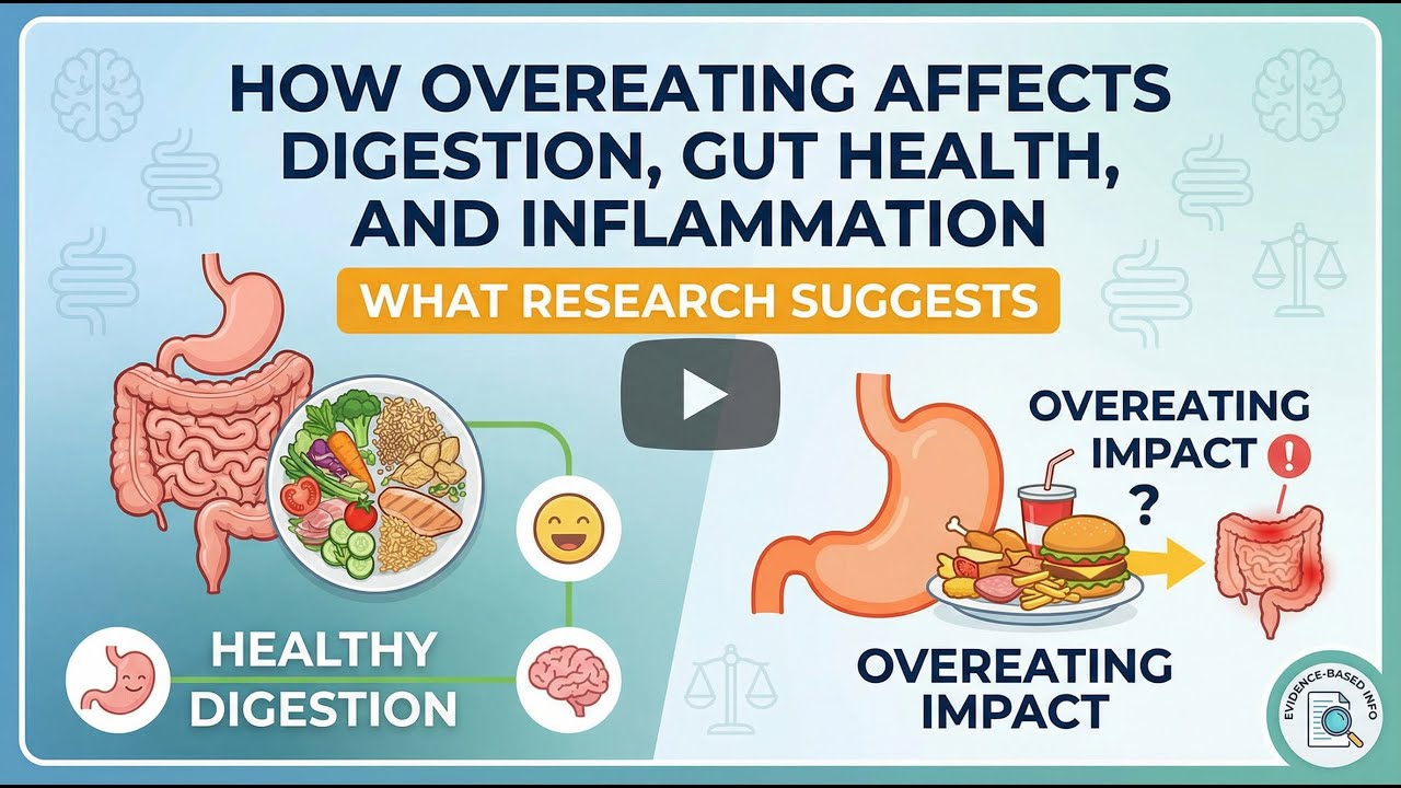 How Overeating Affects Digestion, Gut Health, and Inflammation 🥗|📚 What Research Suggests