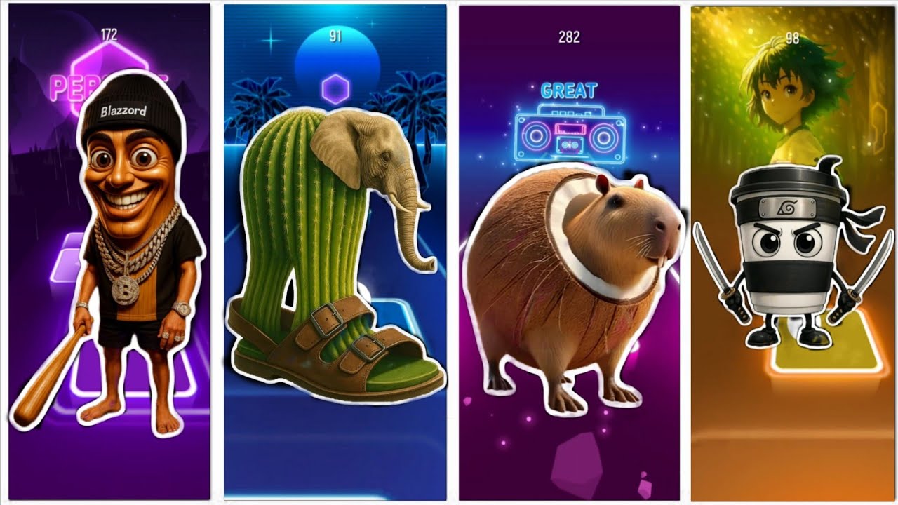 BUS EATER 🆚 EXTRA SLIDE 🆚 SKIBIDI TOILET 🆚 HOUSE HEAD 🆚 ODDBODS | Tiles Hop EDM Rush! #1