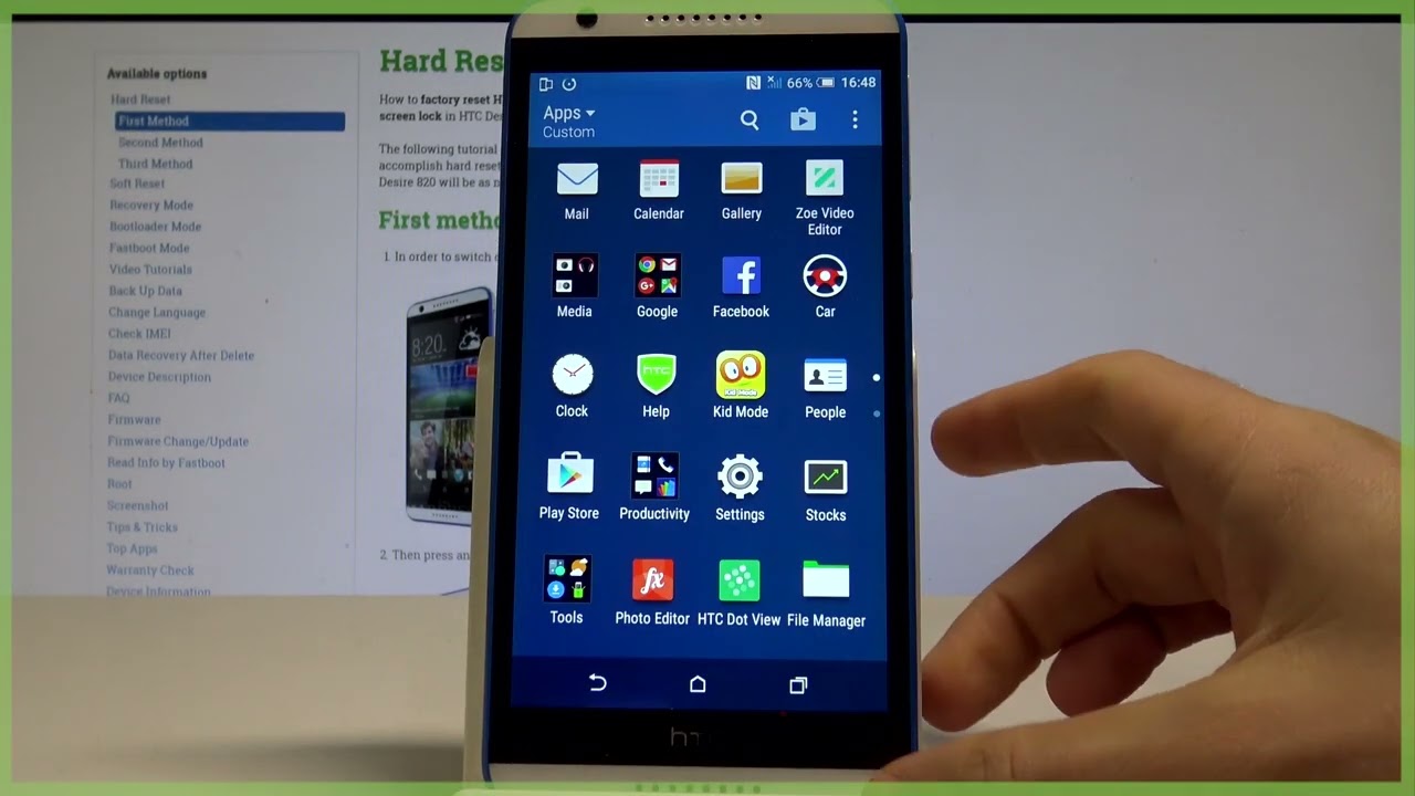 HTC Desire 820 &ndash; How to Take Screenshot
