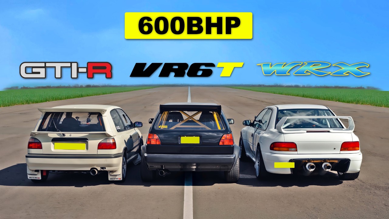 PULSAR GTI-R против VR6T GOLF 2 против IMPREZA TYPE RA: НАСТРОЕННАЯ ВЕРСИЯ