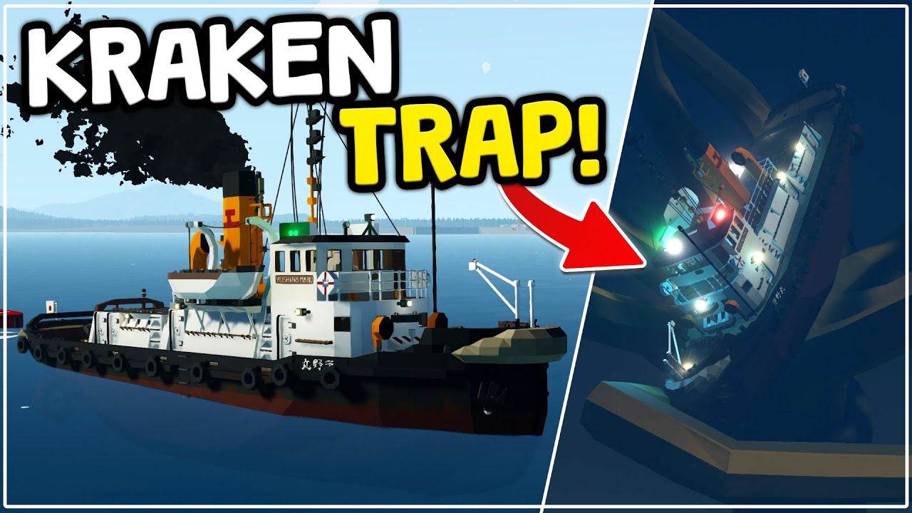 KRAKEN BAIT BARGE EXPLODES & EPIC TUG BOAT In Stormworks!