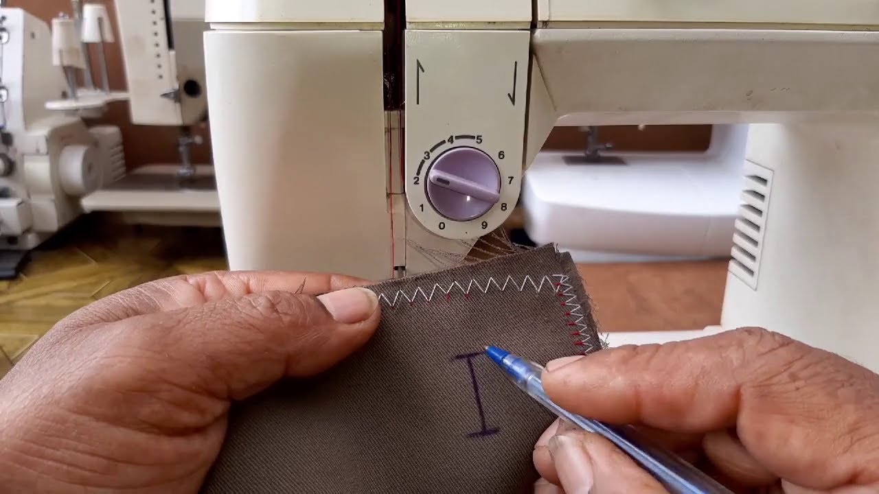 Ojal Preparó Puntada Zigzag Máquina de Coser Singer 4814C