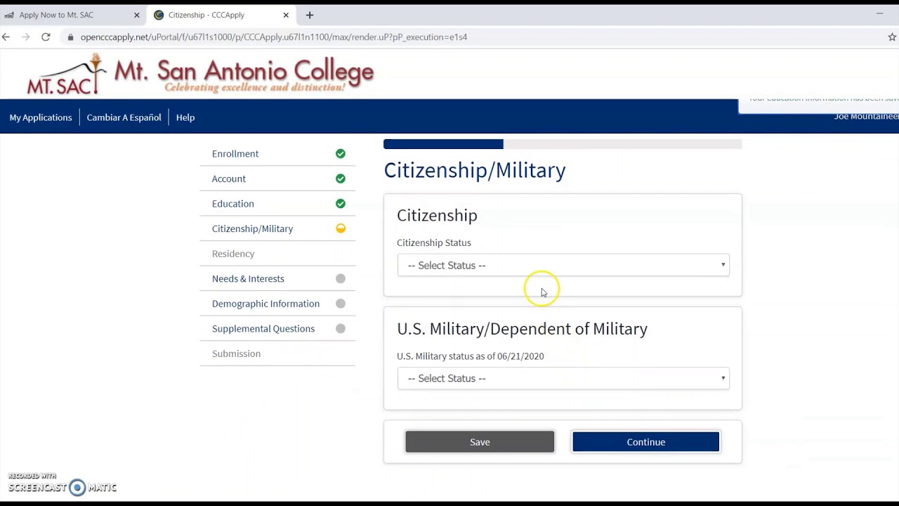 Mt.SAC Dual Enrollment- STEP 1: How to Apply Video