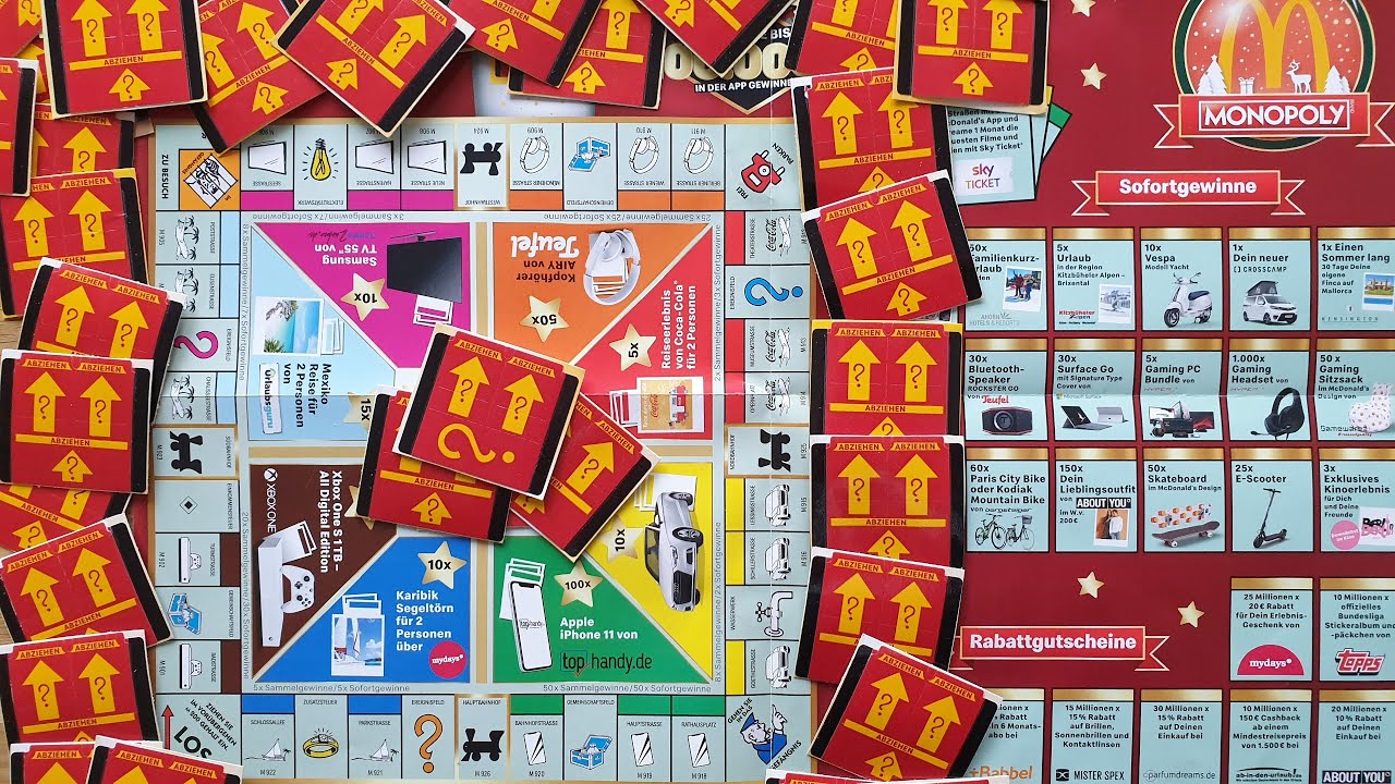McDonald's Monopoly 50 Sticker | 2019/20  🍔🍟🍦❤
