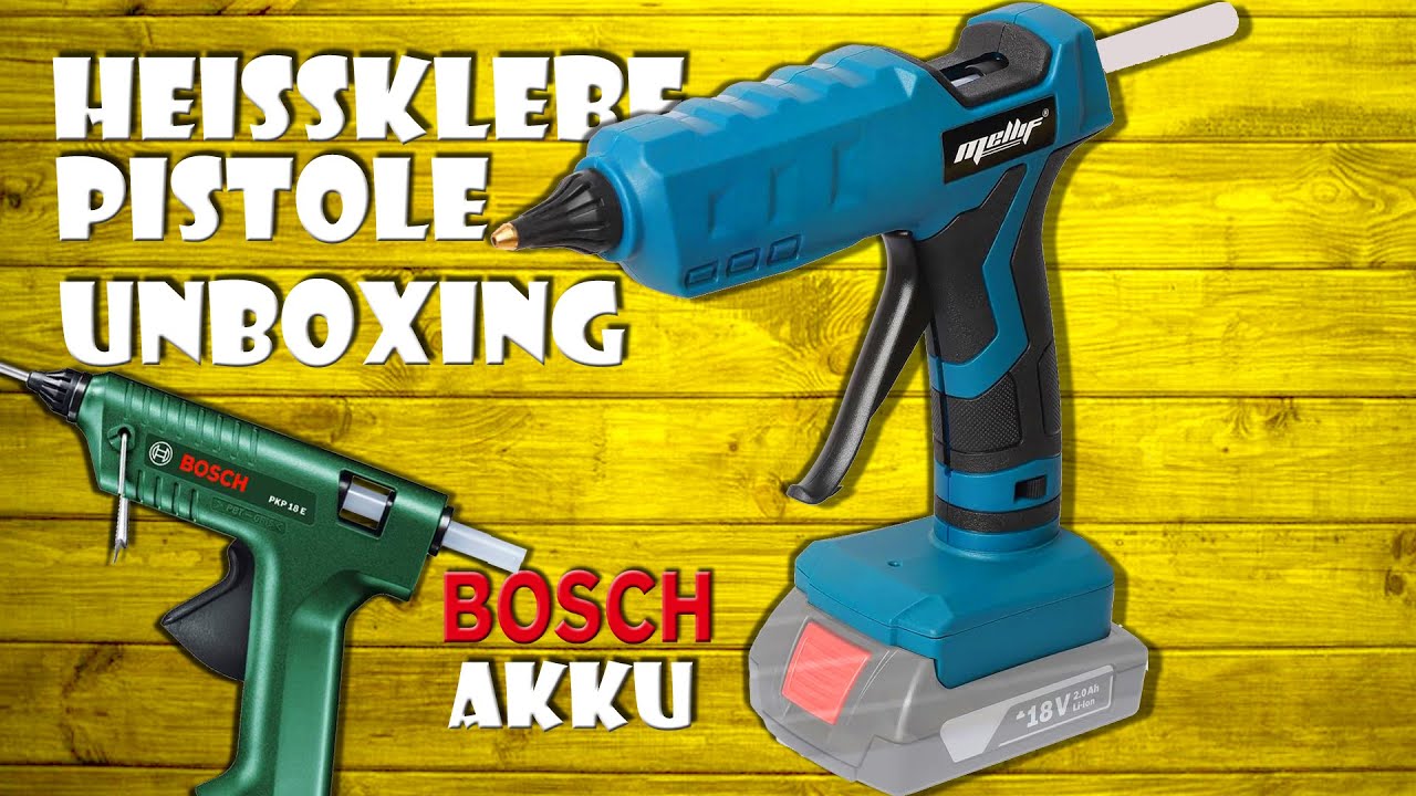 Unboxing Heißklebepistole Mellif 11 mm Klebesticks für Bosch Professional 18V Akkus