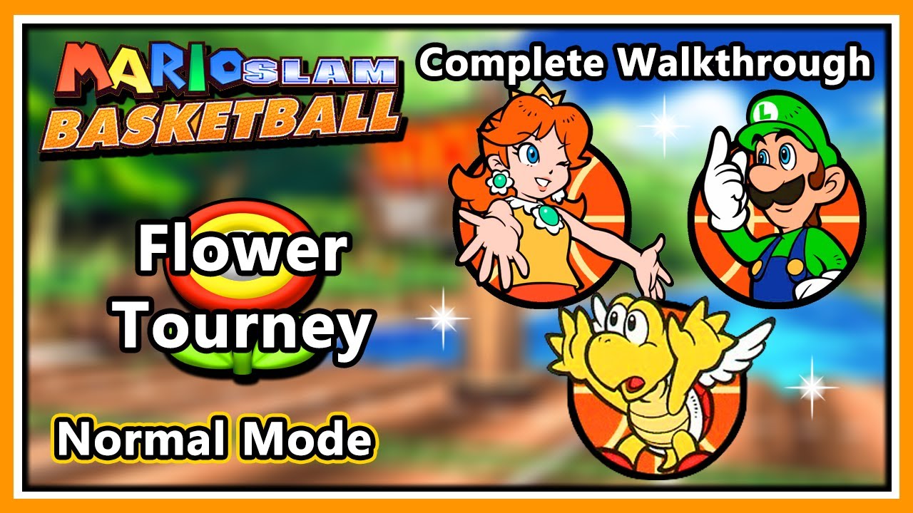 Mario Slam Basketball (Mario Hoops: 3-on-3) - CW - Flower Tourney | Normal Mode