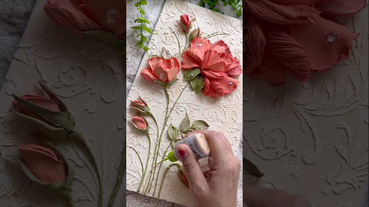 Rose flower live class , Sculpture painting 