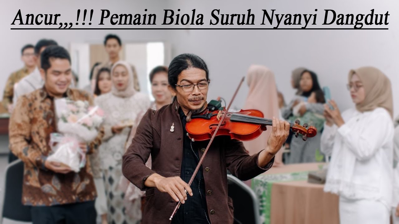 Woww bikin heboh saat pemain biola disuruh bawain lagu dangdut langsung auto joged dan goyang