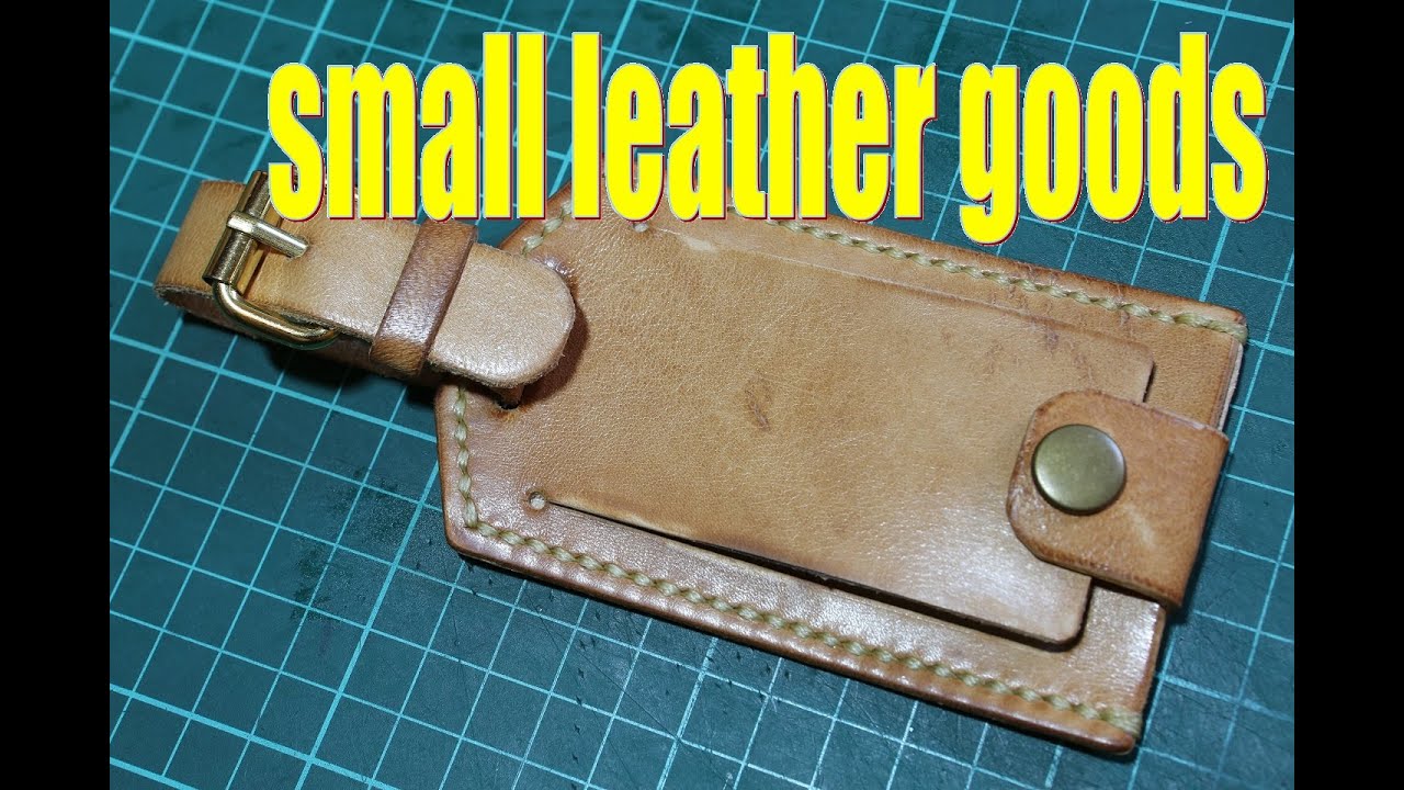 making a leather luggage tag
