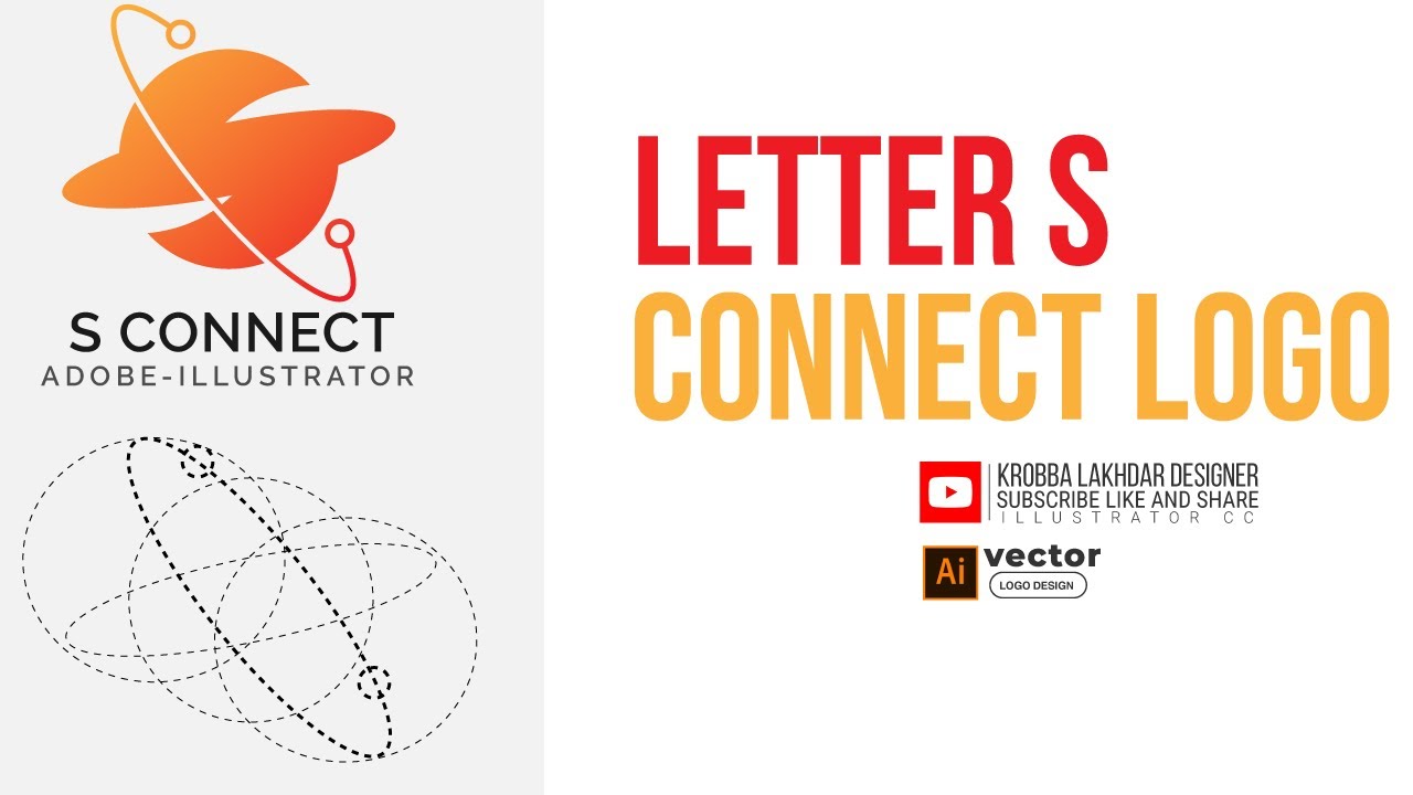 LETTER S CONNECT LOGO in Adobe Illustrator CC  #64