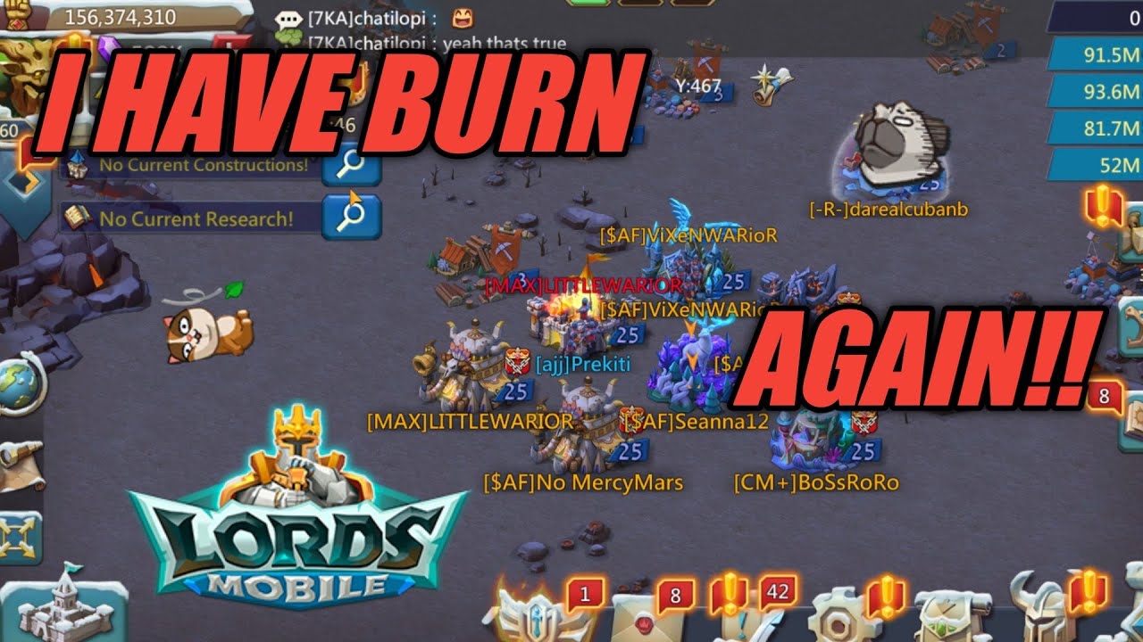 MY SOLO TRAP TOOK 2 HITS IN FAKE GEAR !! BURN AGAIN ?! - Lords Mobile