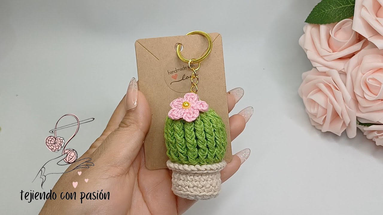¡MUY BONITA IDEA! 🌵Gana DINERO con ¡Este llavero de mini 🌵de crochet SÚPER FÁCIL! #craft #crochet
