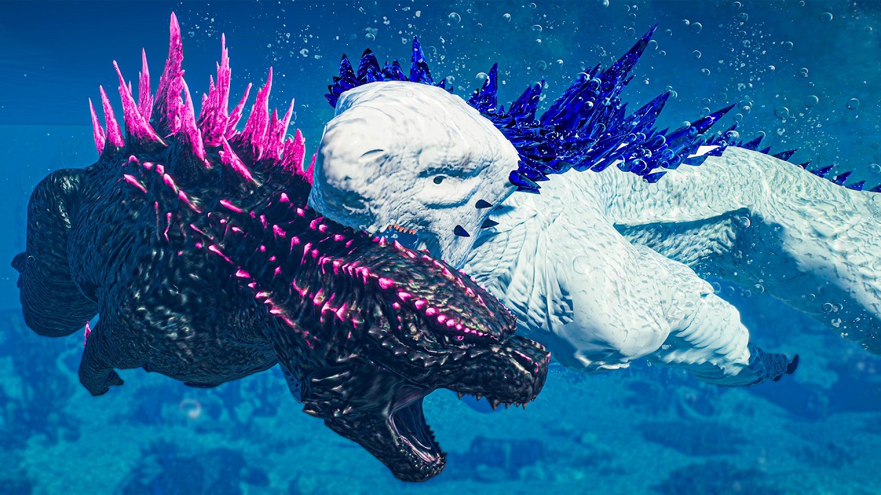Shimo vs Evolved Godzilla Final Battle | Underwater Monster Fight | JWE2 Mods