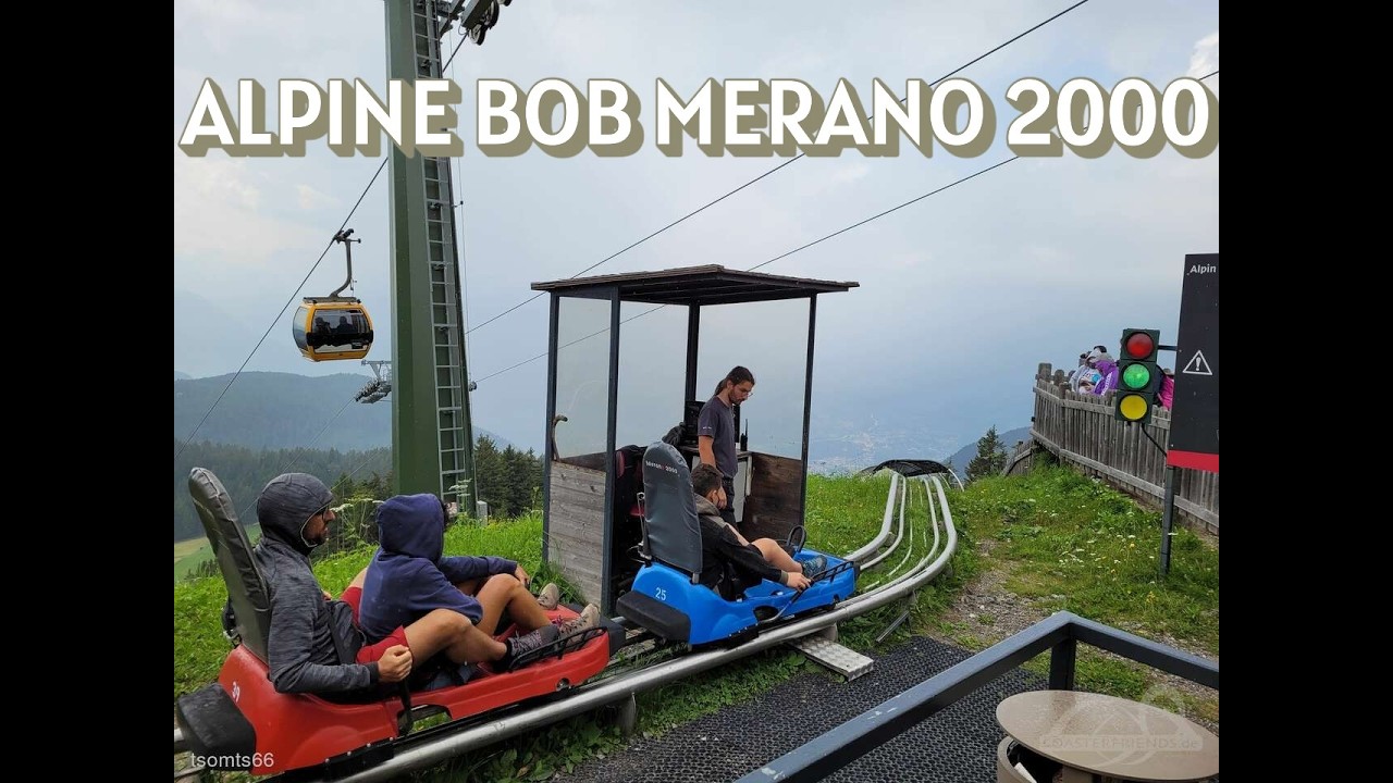 Alpine Bob Mountain Coaster HD Merano 2000 On Ride Italy