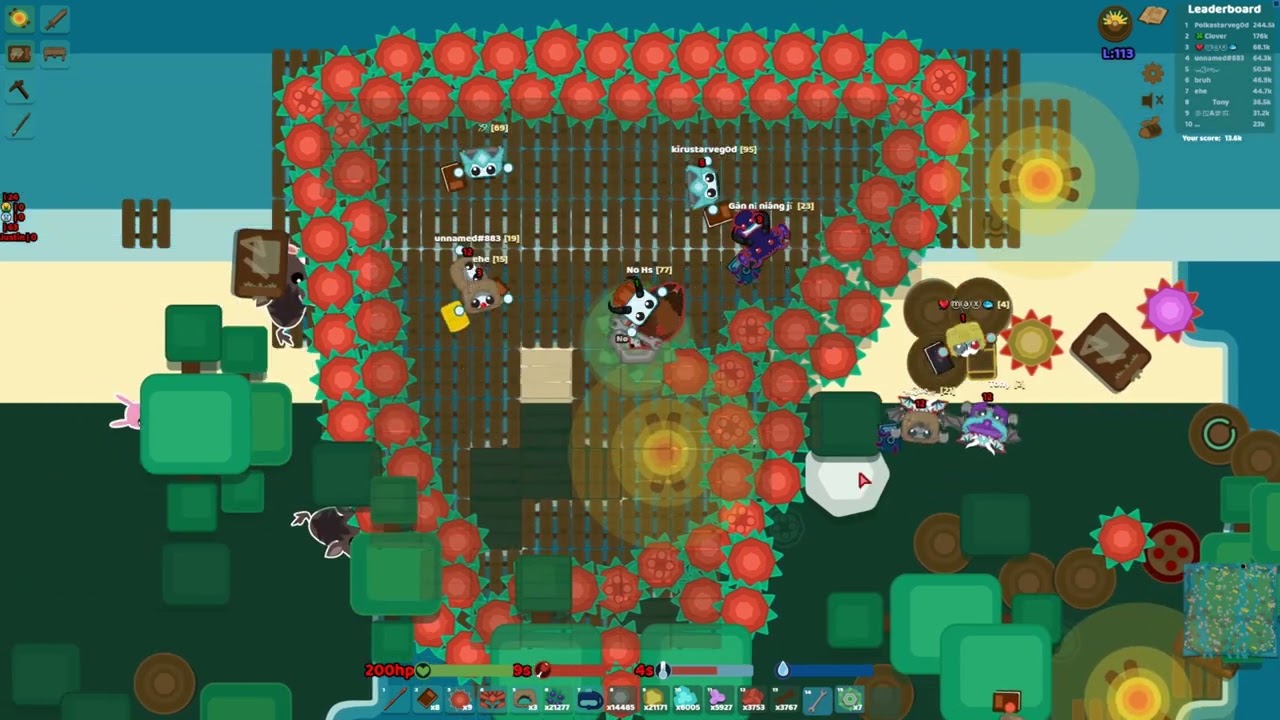 Starve.io 3.5hs(Na Leg)🔥Raid3base And Kills🔥